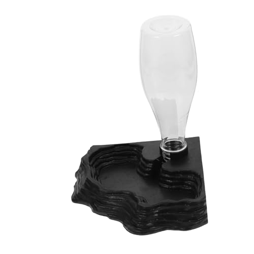 MUELODSIC コンパクト耐久素材自動給水器 爬虫類用水皿 転倒防止設計 トカゲヤモリ用スタンド型ペットウォーター