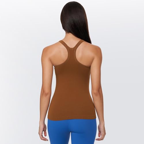 Image of sphinx cat Yoga Racerback Tank Top for Women with Built in Bra,Women's Padded Sports Bra Fitness Workout Running Shirts