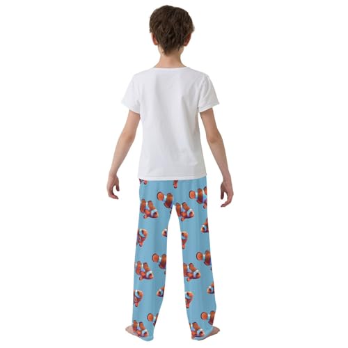 ALAZA Benthic Fauna 8 Pajamas Bottoms with Pockets Comfy Pjs Sleepwear Elastic Waistband Pajamas Pants Lounge Pants for 6-14 Years3