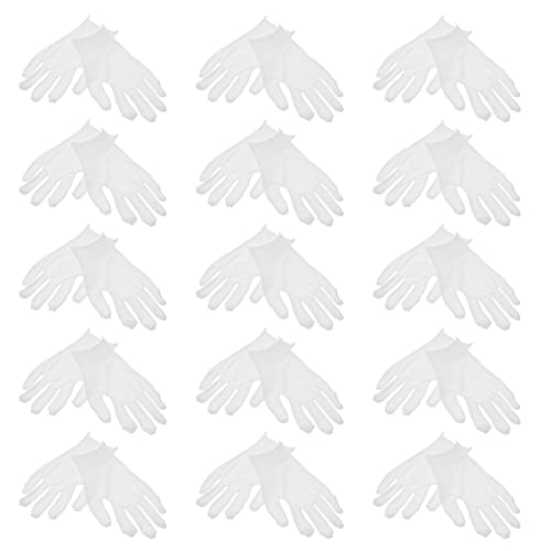 FRCOLOR Cotton Gloves Dry Hands Night Gloves Set 15 Pairs Large Soft Comfortable for Men Women