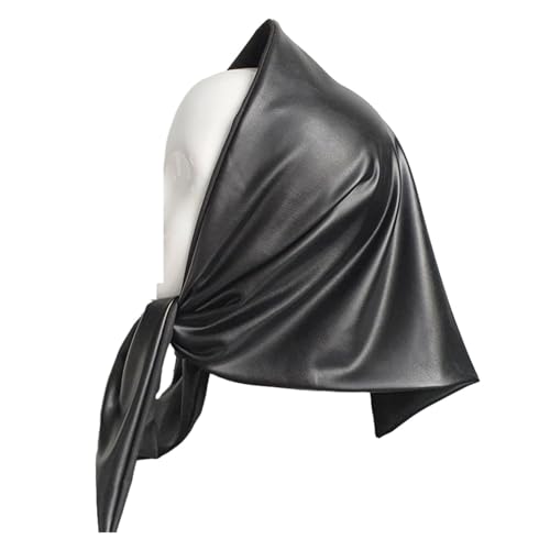 Womens Warm Long Shawl Winter Wraps Large Scarves Faux Leather Triangle Scarf Bandana Head Kerchief