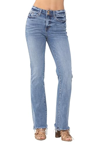 Judy Blue Women's High Waist Double Button Bootcut Jeans