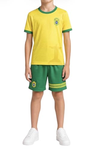 Ensemble de sport maillot et short de football pour entraînement et école (4-14 ans), Brésil, 6