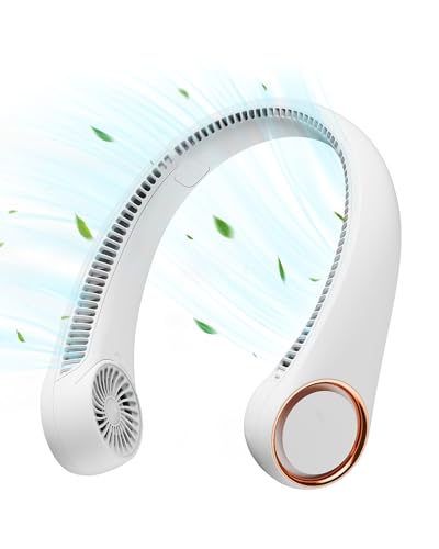 Gaiatop Portable Neck Fan Rechargeable, Hands-Free 360° Cooling, 17hrs Runtime, Battery Powered...