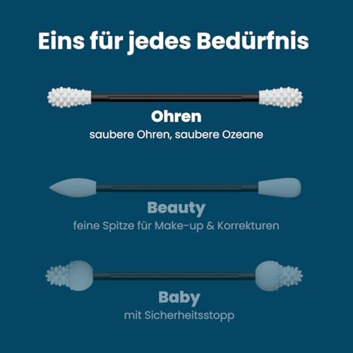 Wiederverwendbare Lastswab Wattestäbchen für umweltfreundliche Ohrreinigung