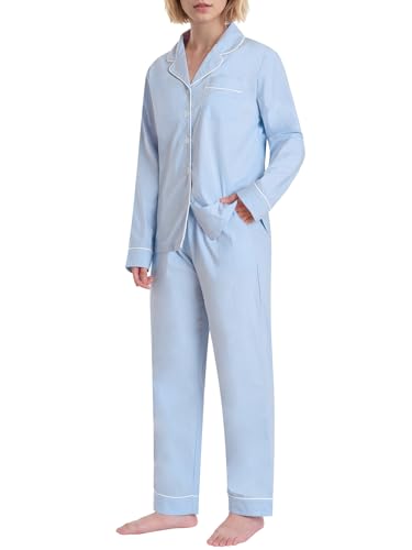 Women's Petite Pajama Set Petite Length Lightweight Cotton Pjs