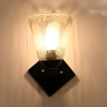 Virya Industries Designer Home Decorative Wall lamp for Living Room/Decorative Light for Indoor Application Without Bulb Wallchiere Wall Fixture(Corded Electric,Clear)