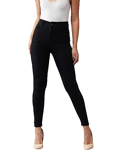 Image of Dolce Crudo Women's Skinny Fit High Rise Cropped Length Stretchable Denim Jeans