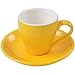 ionEgg Taza de café expreso de porcelana con platillo, taza de café expreso, 80ml/2.7 onzas, amarillo