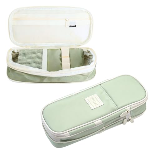 leruiyezs Estuche Escolar Extensible con Gran Capacidad y Organización Interna Bolsa de Lápiz Organizador para Niños y Adolescentes Estuche Escolar de Gran Espacio para Material de Escritura