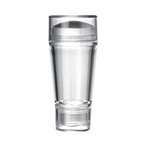 FRCOLOR Clear Jelly Nail Art Stempel mit Schaber Doppelend Silikon Nagel Stempel Maniküre Werkzeuge für Gestempelte Nail Art