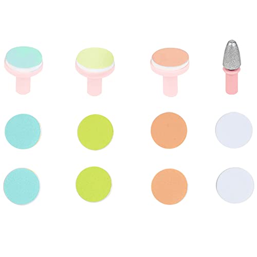 Image of Fansidi Electric Baby Nail File Replacement Pads- Electric Baby Nail Trimmer Clipper Sandpaper Pads (Pink)