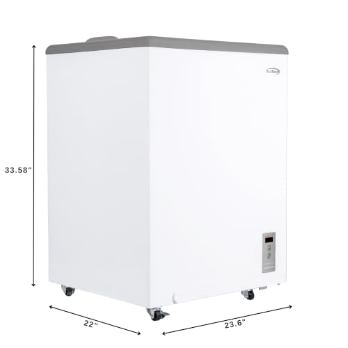 Image of KoolMore 24 in. Commercial Flat Top Ice Cream Display Freezer, NSF Listed, 5 Cu. Ft. in White