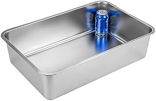 バット 家用バット 調理器具 業務用バット 天ぷら角型ステンレスバット 揚げ物 キッチンバット 水切りバット 大容量バット 深型バット ステンレスバット (は四角い皿,32*22*10CM)