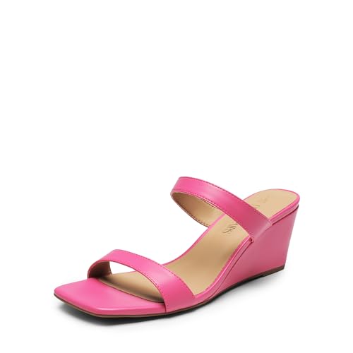 Image of DREAM PAIRS Womens Slides Slip On Wedge Sandals