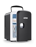AstroAI Mini Fridge 4 Litre / 6 Can, Portable AC+DC Power Cooler (Black)