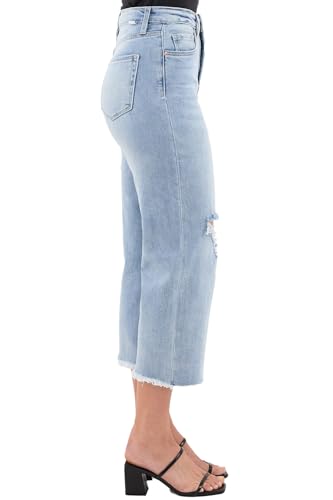 RFM Dylan High Rise Straight Cropped Fray Jeans with Built-in Tummy Control - Premium Stretchy Denim (Available in Plus)2
