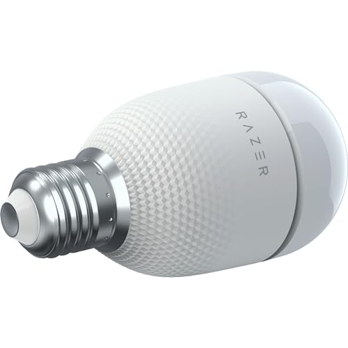 Image of Razer Aether Light Bulb: Chroma RGB LED Bulb for Smart Homes - E26 Size, 9W, 100-240V, 800 Lumens - Bluetooth - Works with Amazon Alexa, Google Home Gamer Room App for Unified Control