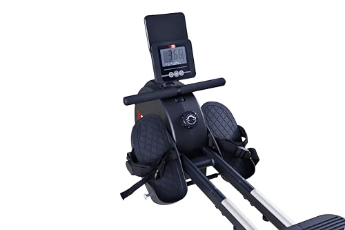 XS Sports R280 Home Rowing Machine-Aluminium Rail with 16 Level Inner Magnetic Adjustable Resistance - LCD Computer with Tablet Holder - Advanced Ultra Quiet Driving Belt- Indoor Fitness Rower - Image 6