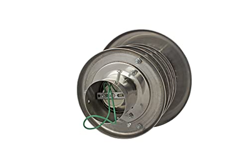Image of SINOMAN Round Metal Gate Wall Light Lamp with PVC Clear Shade (Silver, Bulb Not Included)