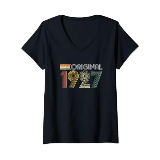 Mujer Regalos de cumpleaños 96 Born Awesome Fun 1927 Camiseta Cuello V