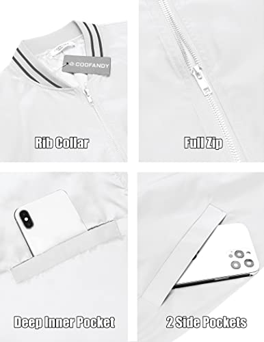 Coofandy Men's Bomber Jackets Lightweight Windbreaker Full Zip Varsity Jacket Casual Spring Fall Active Coat Outwear #TOP4