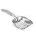 Litter Box er, Easy to Use Stainless Steel Metal Cat Litter Scoop Easy to with Antiâ€‘Skid Handle for Poop Sifting(Grey)
