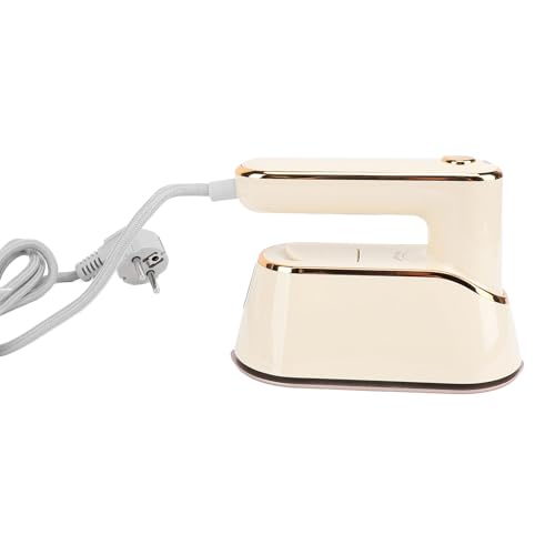 Vaporizador de ropa de mano, 1300W 20S Precalentamiento rápido Función de planchado vertical Plancha de viaje Bomba turbo Plancha de vapor beige para vestidos de traje Cuidado de