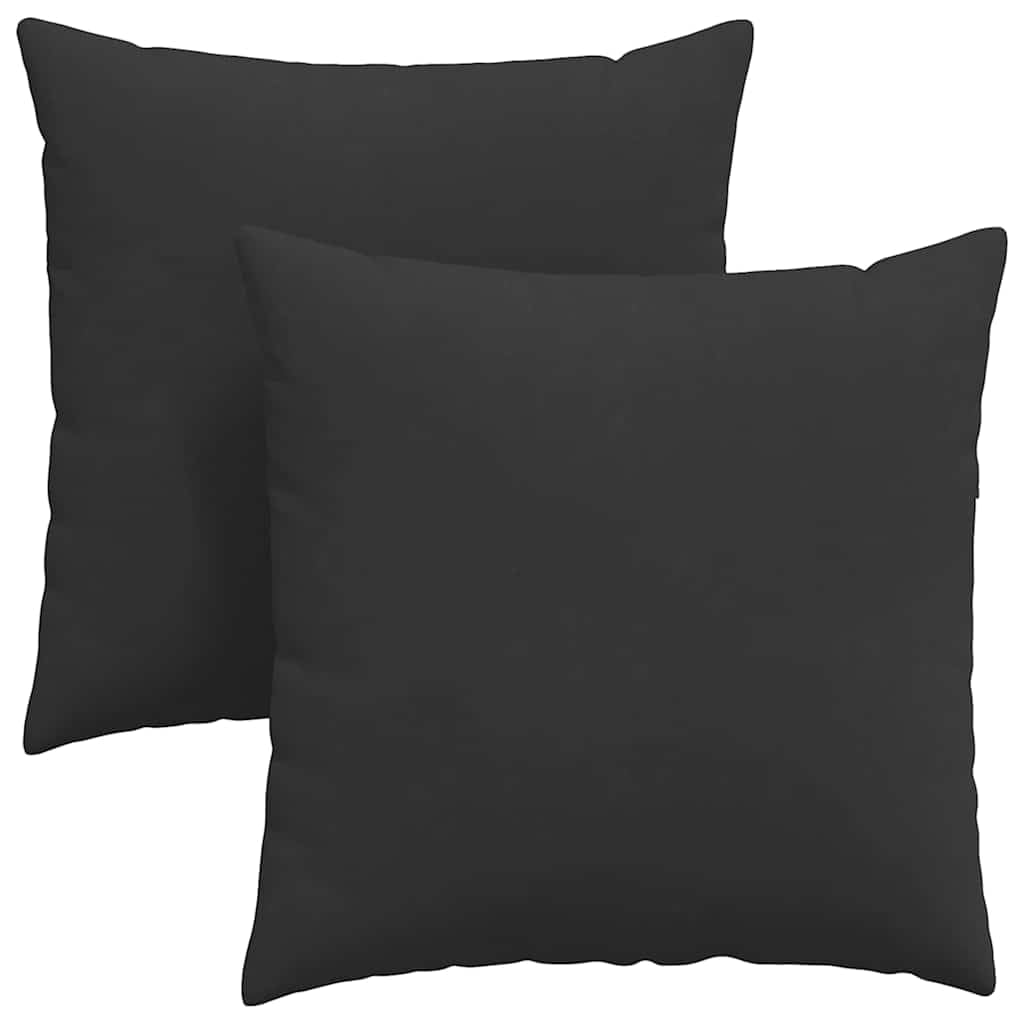 Juego de 2 cojines para sofá de color negro, 80 x 80 cm, elegantes cojines decorativos con funda extraíble y relleno de poliéster suave para salón, dormitorio y salón, diseño moderno