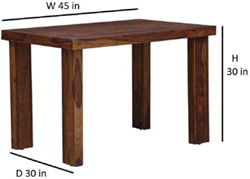GM CRAFT Solid Sheesham Wood Four Seater Dining Set for Dining Room Restaurant Hotels Cafe, Wooden Dining Set, Sheesham Wood Dining Set,11 2