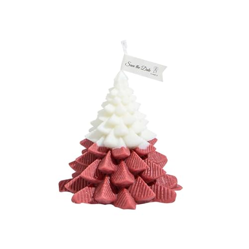 Weihnachten Duftkerze Geschenke für Frauen 1 Stück,Kerze in Weihnachtsbaumform Sojawachs Aromatherapie,Aroma Kerzen Geschenke für Party Schlafzimmer Zimmer Tischdekorationen Dekor (D, One Size)