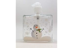 Snowman with Holly Soap dispenser hand painted