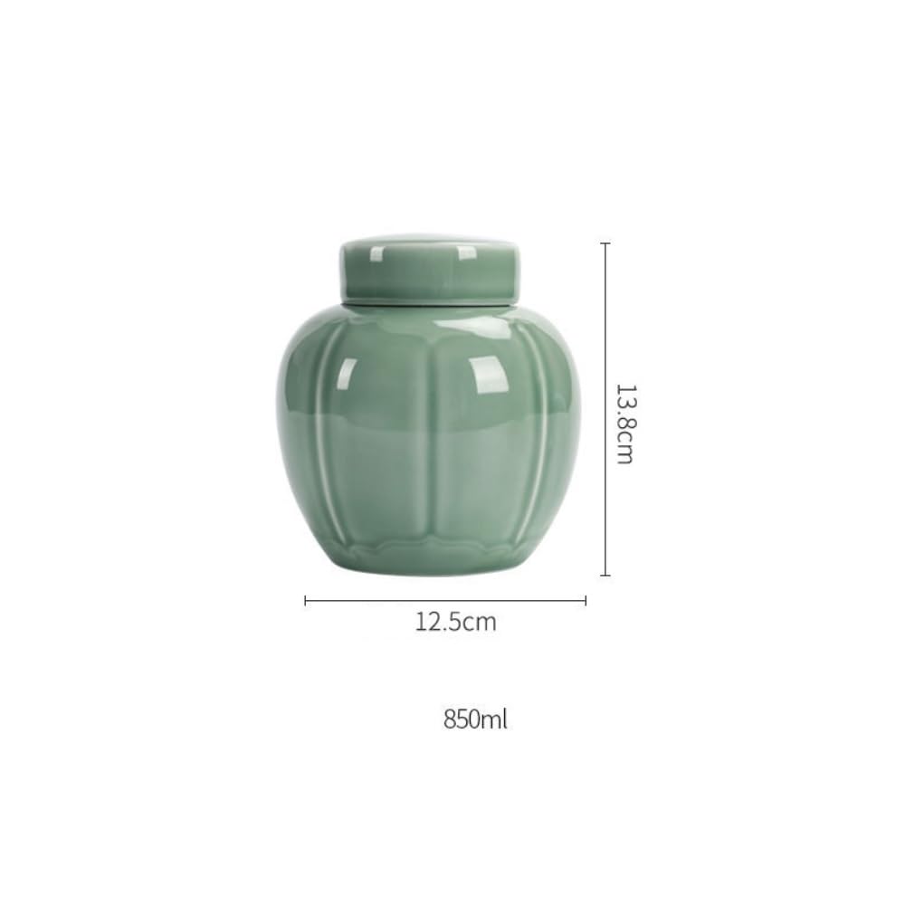 XYNSNDB Teedose für losen Tee, Vorratsbehälter, Glas, versiegelte Keramik-Vorratsdose mit Teelöffel, Tee-Set, Doppelglas, Geschenkbox-Set, leeres Glas, Teedose (B)