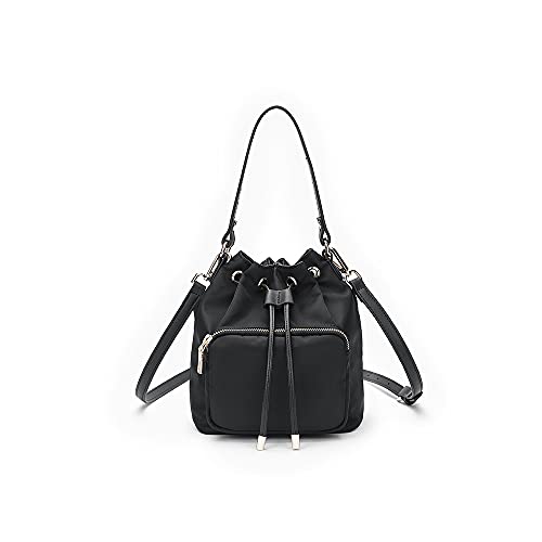 Sac à main en nylon noir Medium pour femme avec bandoulière réglable style coréen