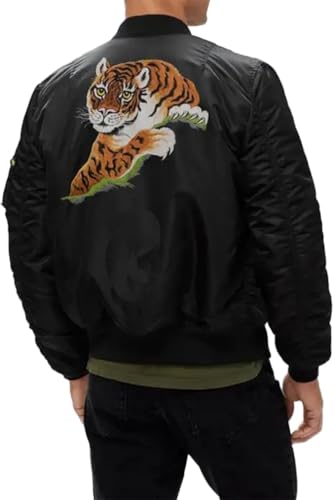 Rocky Balboa Leather Bomber Jacket, Rockyy Balboaa Action Figures Black Satin Tiger Style Jacket2