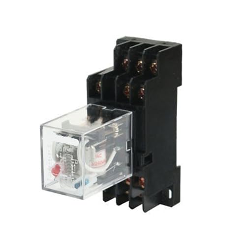 Relé de potencia HH53P 220V 240V CA de 11 pines con base ranurada