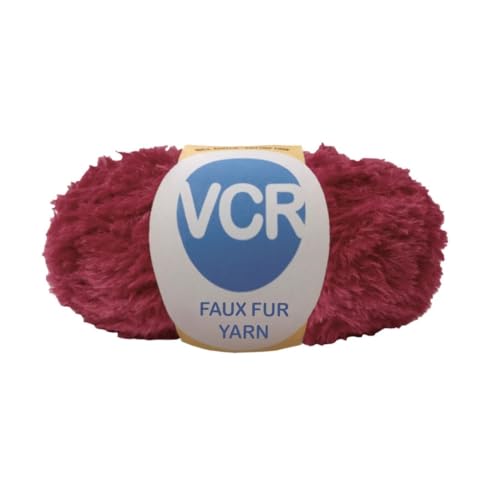 Image of VCR Camel Brown Yarn, Bulky Chunky Faux Fur Yarn, 100 Grams Hank, 100% Polyester, Suitable for Knitting Jackets, Scarves, Hats, Blankets, Cushions, Toys and Decorative Accents