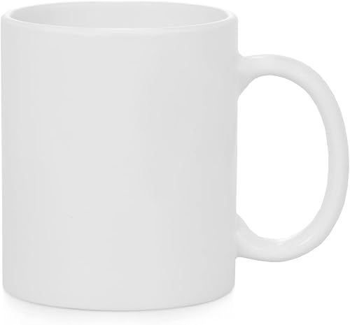 CALCA Tazas de sublimación a granel de porcelana en blanco de 11 onzas, tazas para beber para café, leche, té, cacao caliente o regalos de