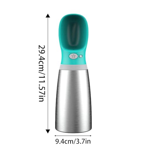 Botella de agua para perros portátil y dispensador de acero inoxidable 3