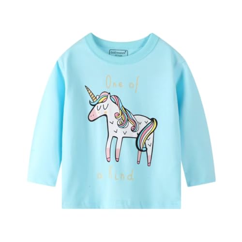 Image of Toddler Girl Long Sleeve T-Shirts Kids Cotton Fall Top 2-7 Years
