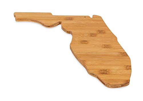 Camco 53112 Tabla de Cortar de bambú, en Forma de Carolina del Norte, Perfecto para Uso en Cocina o decoración de Pared, Resistente a la Humedad
