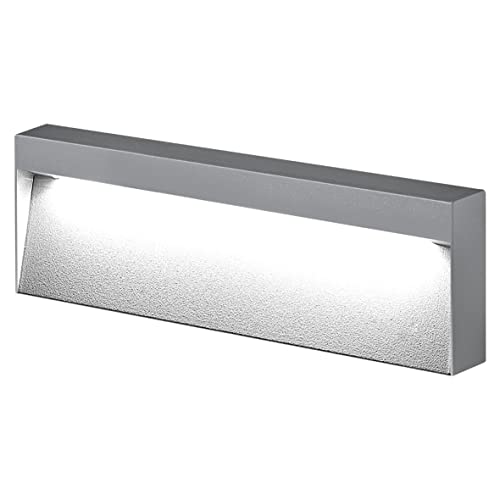 Image of KIKI 8W 4000K IP65 LED Wall Light - Grey Aluminium Frame for Outdoors, Wall Lamp with 50° Angle - Group Rossini