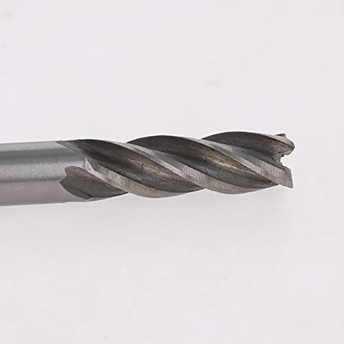 Image of Auniwaig 5 /16-Inch Straight Shank End Mill Cutter, 4-Flute End Mill Bits,HSS-AL Spiral Bits, Round Shank Milling Cutting Tool for Stainless Steel Alloy Copper Metal 1Pcs