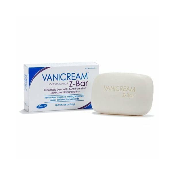 VANICREAM Z-Bar Medicated Cleansing Bar, 3.36 Oz (Pack of 2)