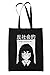 PlimPlom Anime Merch Sac en tissu imprimé en coton - Japon Antisocial - Manga - Longue anse - Anime Merch, Noir