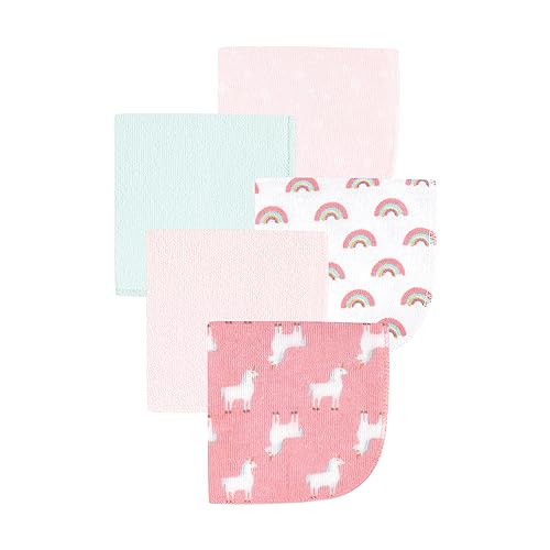 Image of Hudson Baby Unisex Baby Animal Hooded Towel 3pk and 15 Washcloths, Unicorn, One Size