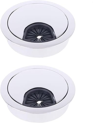Pasacables metálico para mesa soluciona enredos de cables de computadora pack de 2 2