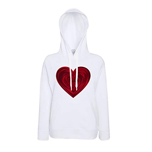 Sweat à capuche coeur multicolore avec illusion d'optique