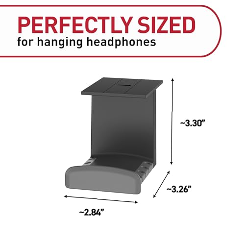 Image of Command Headphone Hanger, Black, 1 Hook, 4 Large Strips