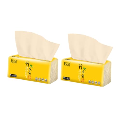 IWOWHERO 3 810 Hojas Servilletas Toalla Desmaquillante Toalla De Papel Extracción Toalla De Limpieza Facial Toalla Facial Húmeda Y Seca Toallas Faciales De Bambú Amarillas